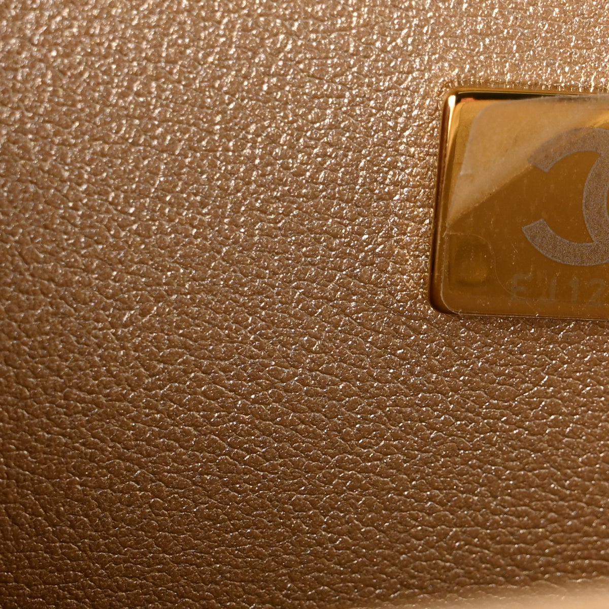 Metallic Lambskin Quilted Large CC In Love Heart Bag Gold