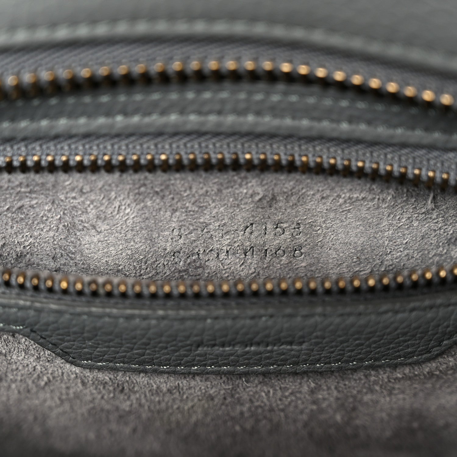 Celine Baby Drummed Calfskin Micro Luggage Kohl 8 of 11