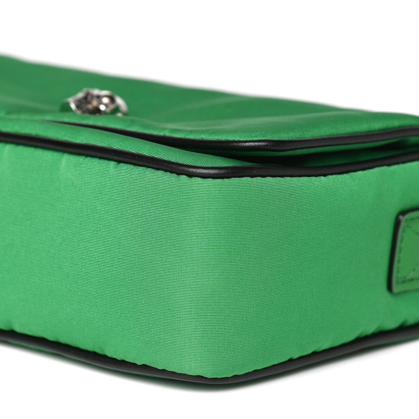 Nylon Skull Camera Crossbody Bag Green