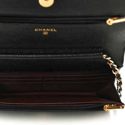 Chanel Caviar Quilted Wallet On Chain WOC Black 5 of 14