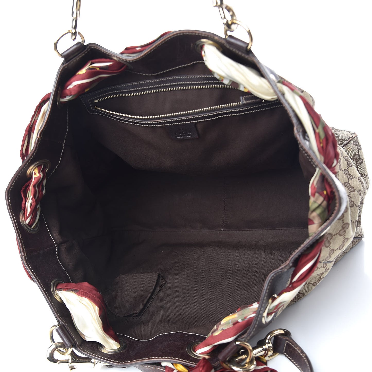 Monogram Large Positano Tote Brown
