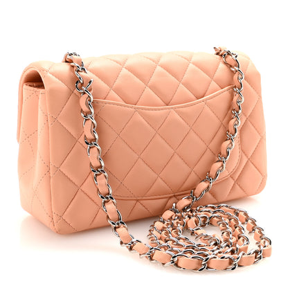 Chanel Lambskin Quilted Mini Rectangular Flap Light Pink 3 of 11