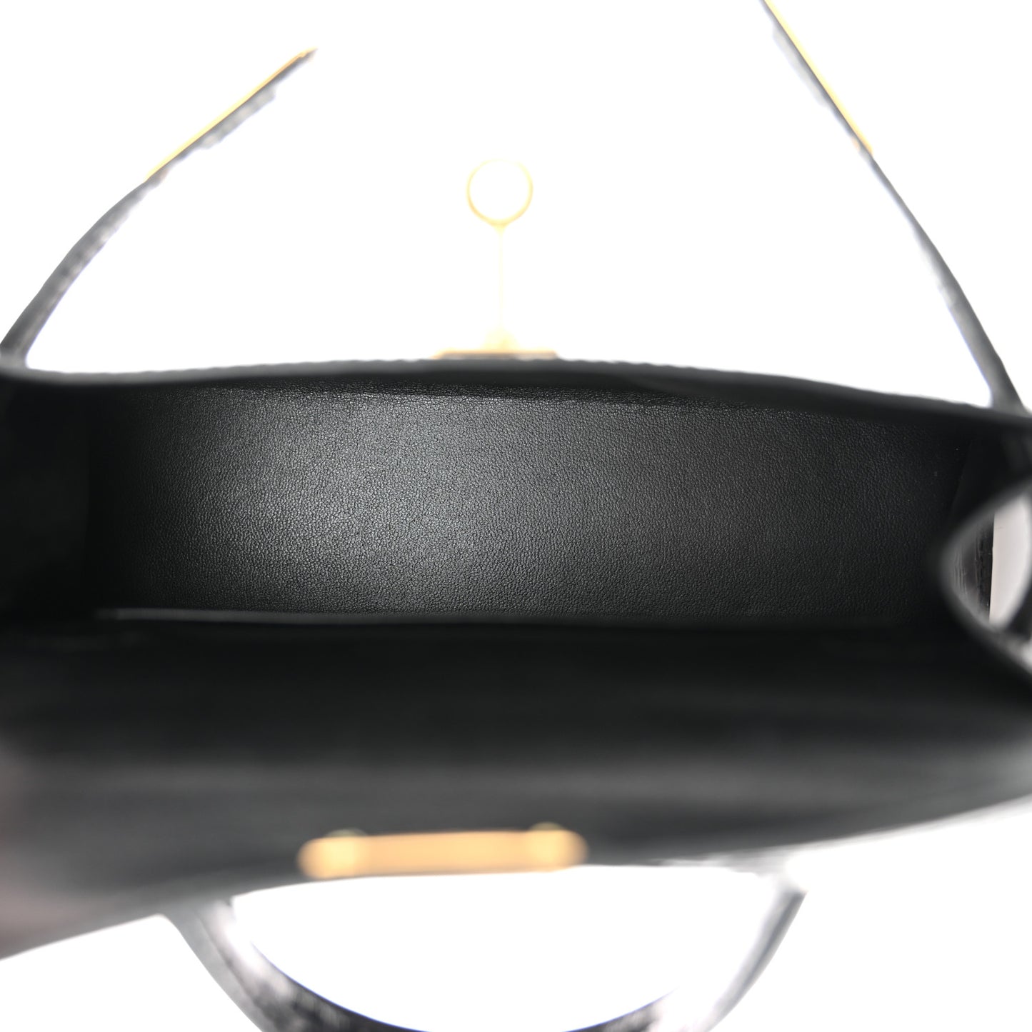 Shiny Alligator Mini Kelly Sellier 20 Black