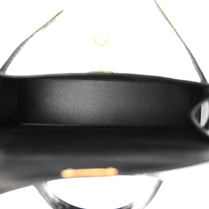 Hermes Shiny Alligator Mini Kelly Sellier 20 Black 5 of 10