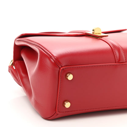 Celine Satinated Calfskin Small 16 Top Handle Bag Red 8 of 9