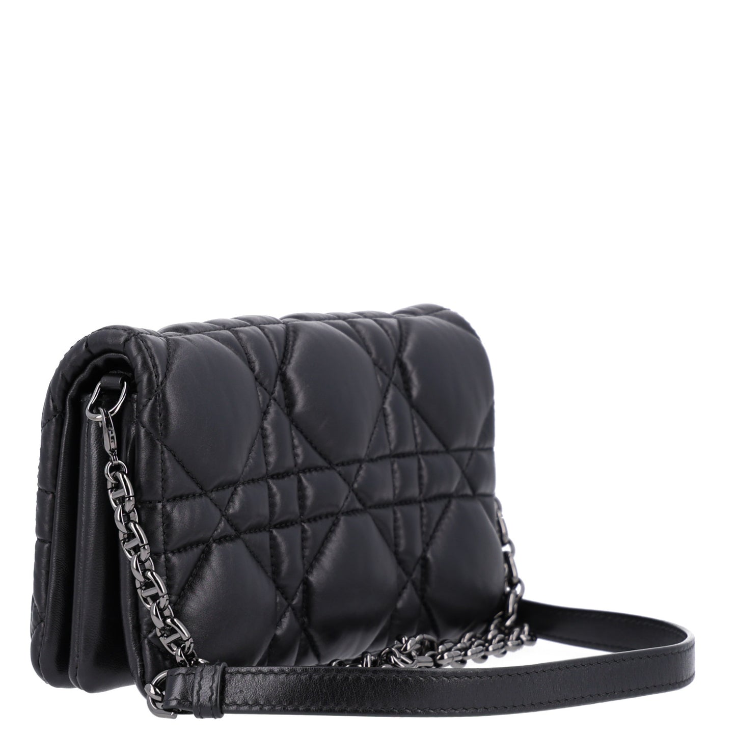 Calfskin Macrocannage Mini Caro Bag Black
