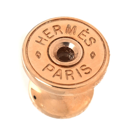 Hermes Rose Gold Lacquered Mini Pop H Earrings White 4 of 5