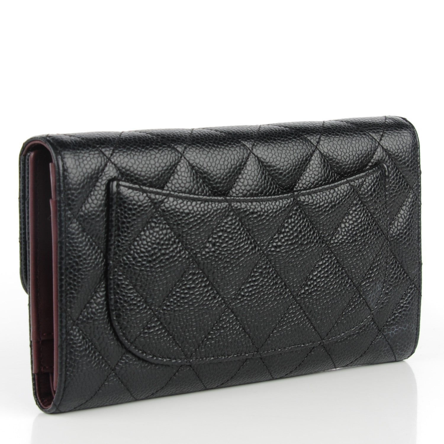 Chanel Caviar Quilted Large Flap Wallet Black 3 of 8