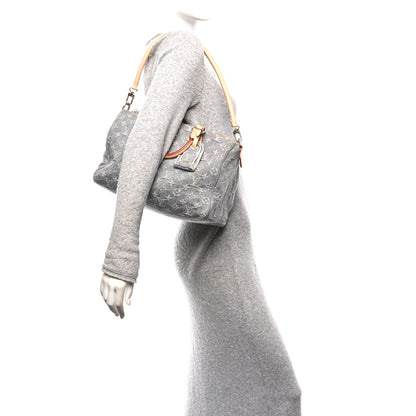 Louis Vuitton Monogram Denim Speedy Soft 30 Washed Gray 2 of 10