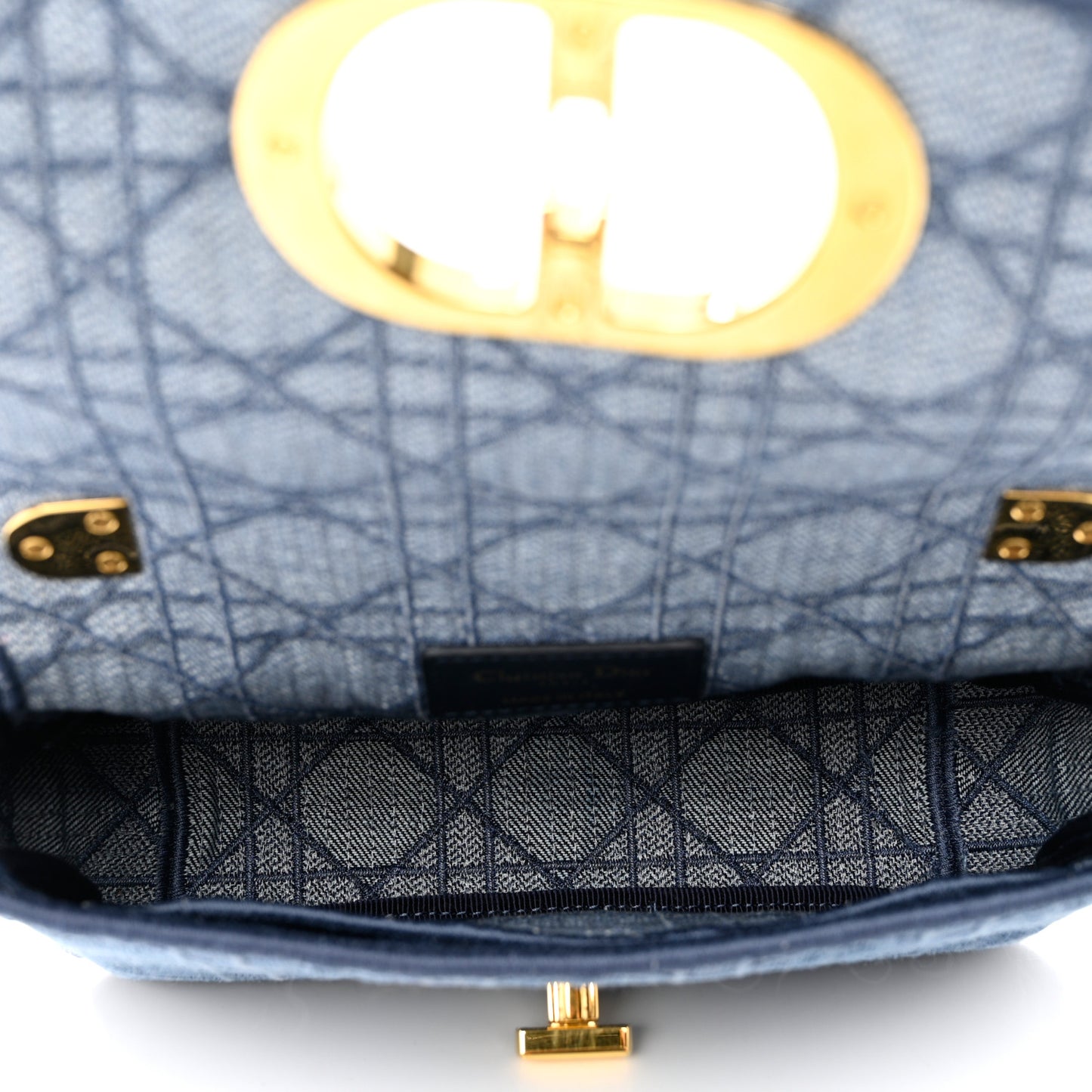 Denim Cannage Small Caro Bag Blue