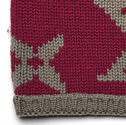 Louis Vuitton Wool Grand Froid Snood Scarf Dark Pink Grey 6 of 6