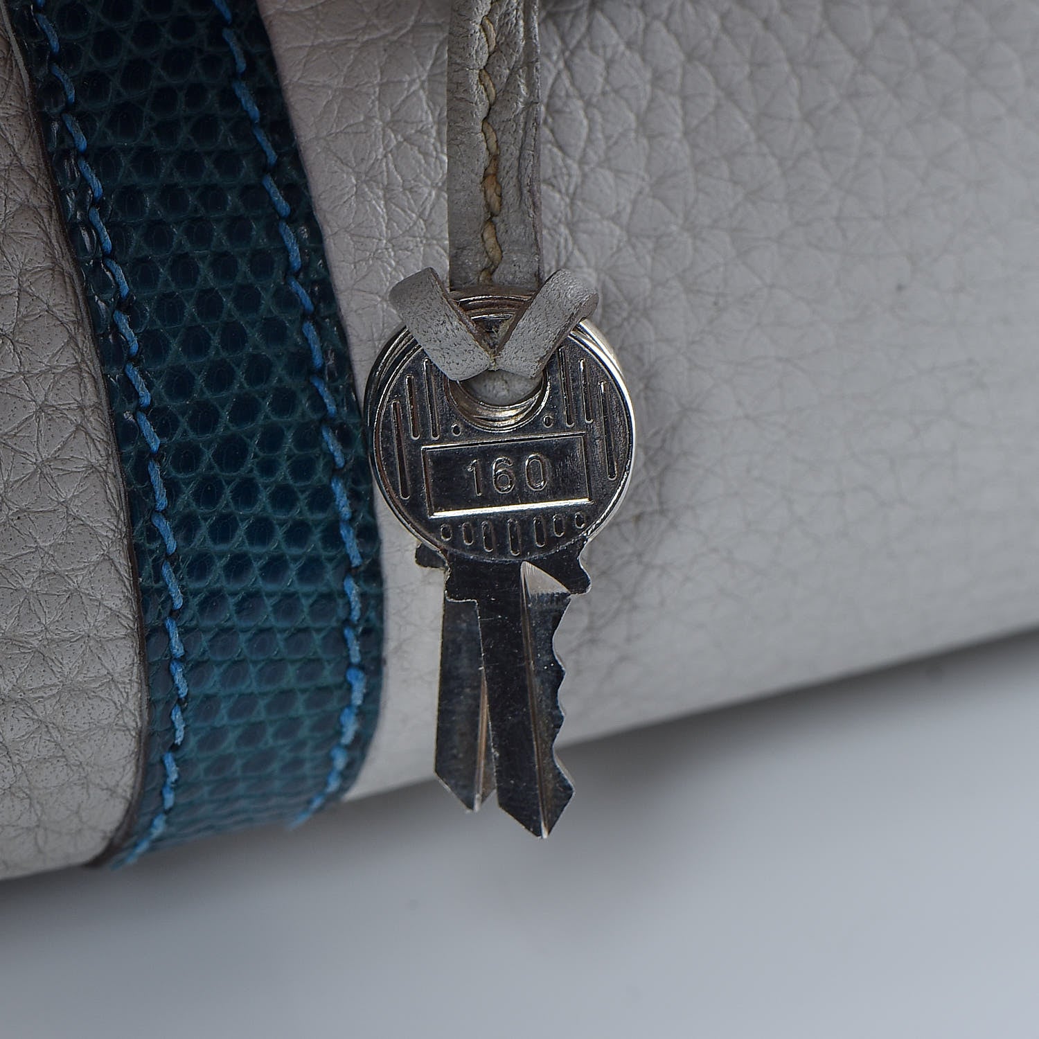 Hermes Taurillon Clemence Lizard Club Birkin 30 Gris Perle White Mykonos 30 of 38