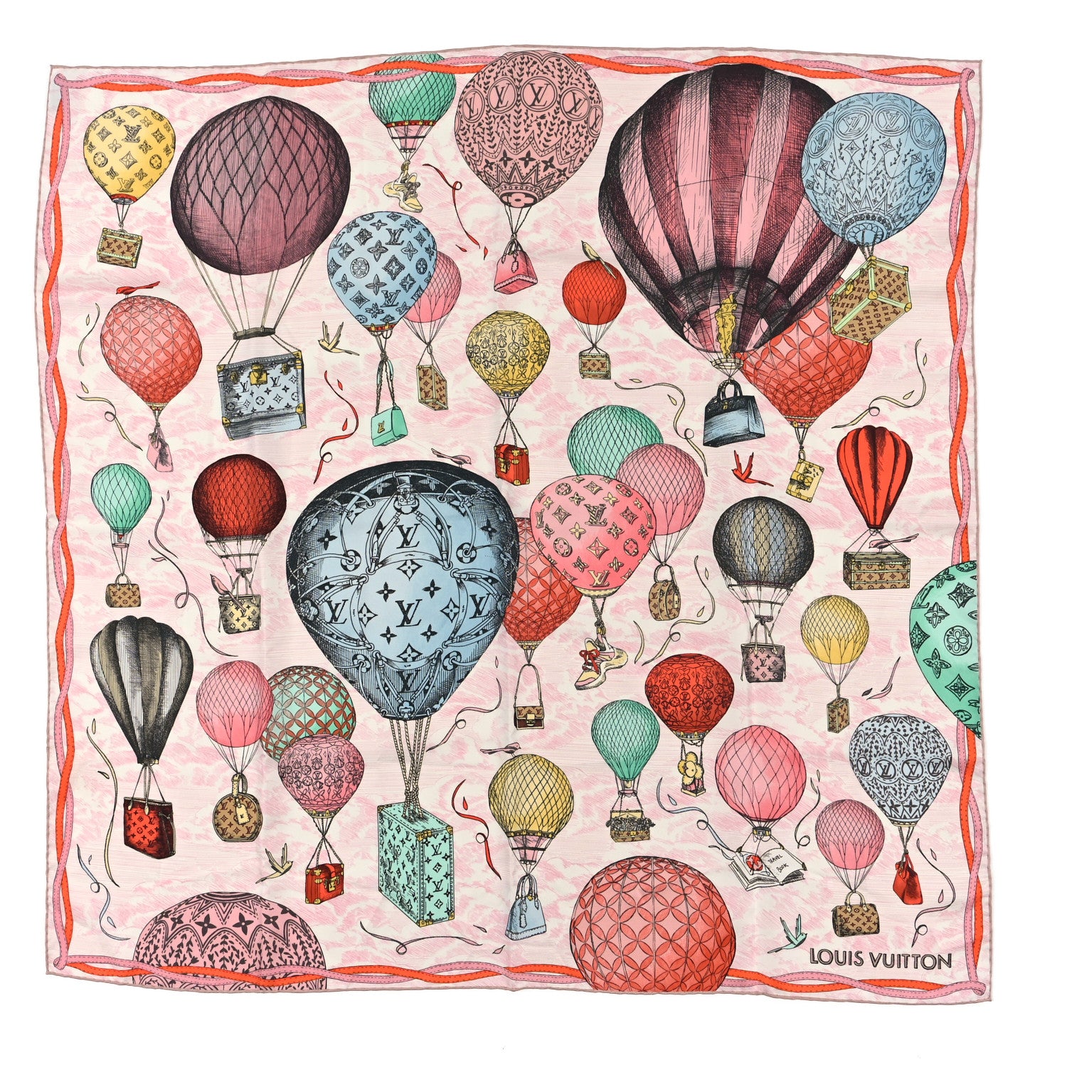 Louis Vuitton Silk Up And Away 90 Scarf Rose Clair 1 of 3