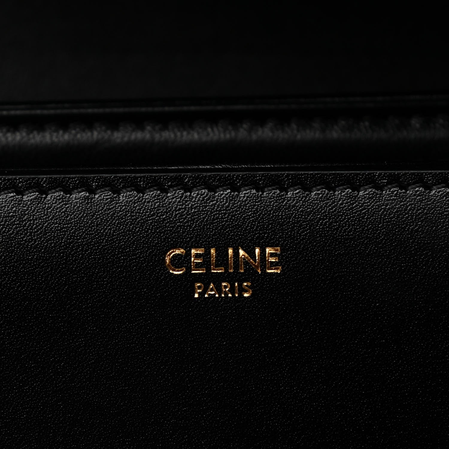 Celine Shiny Calfskin Medium Triomphe Black 7 of 13
