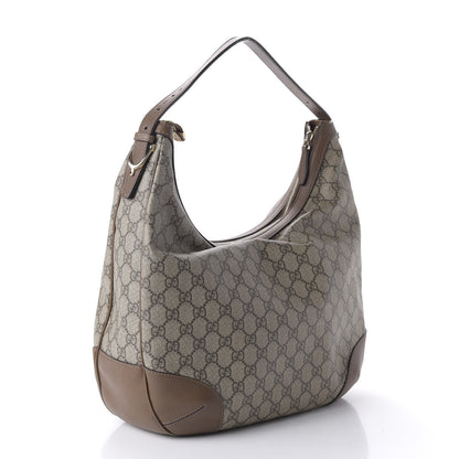 Gucci GG Supreme Monogram Margaux Calfskin Medium Nice Hobo Beige Ebony Acero 3 of 11