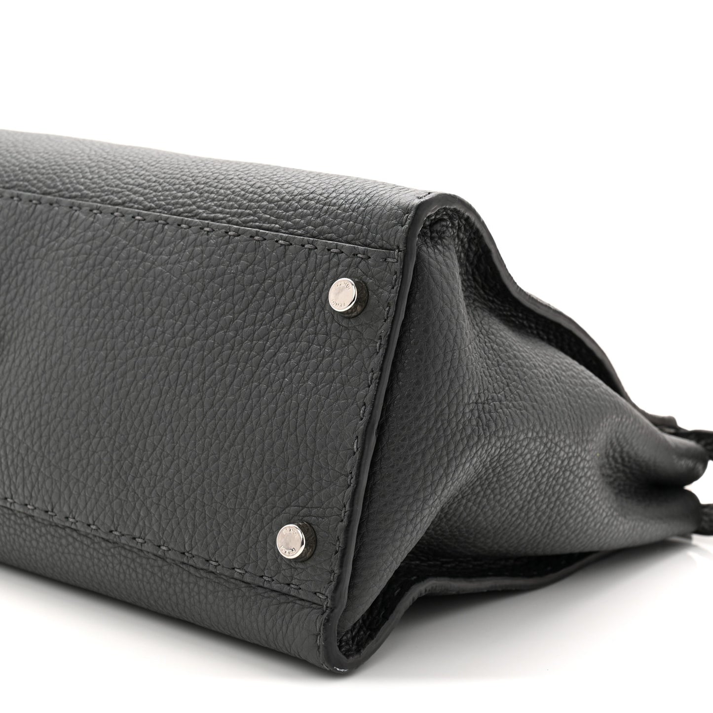 Cuoio Romano Selleria Bi-Color Large Peekaboo Iconic Satchel Asfalto Latte