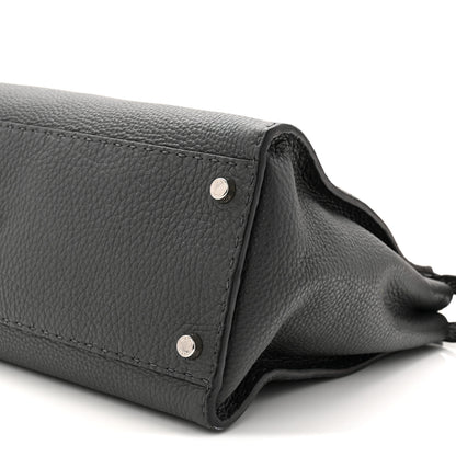 Fendi Cuoio Romano Selleria Bi-Color Large Peekaboo Iconic Satchel Asfalto Latte 10 of 10