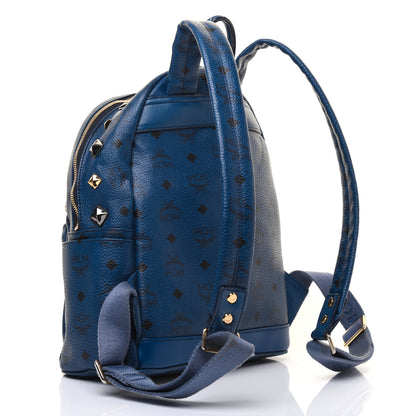 MCM Visetos Studded Small Stark M Backpack Blue 2 of 31