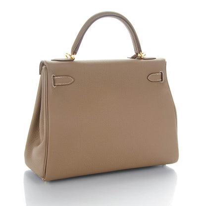 Hermes Togo Kelly Retourne 32 Etoupe 6 of 22