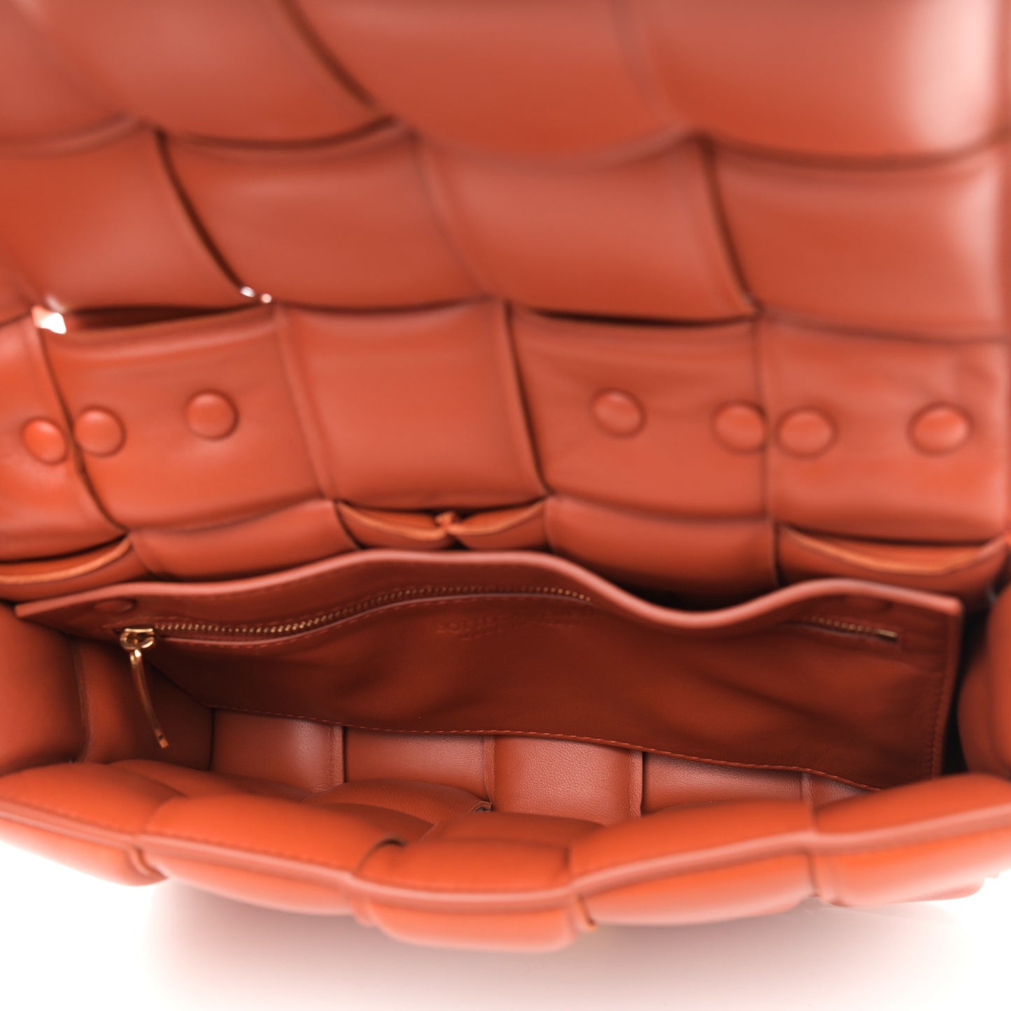 Lambskin Maxi Intreccio Padded Chain Cassette Crossbody Bag Maple
