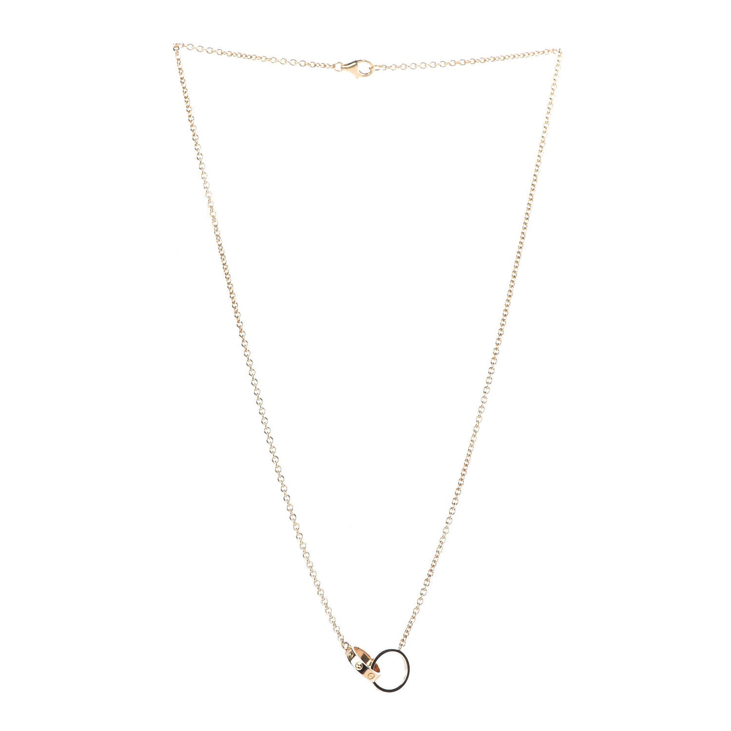 18K Yellow Gold Interlocking LOVE Necklace