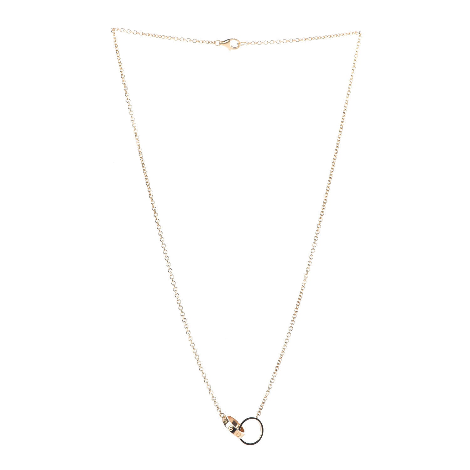 Cartier 18K Yellow Gold Interlocking LOVE Necklace 3 of 8