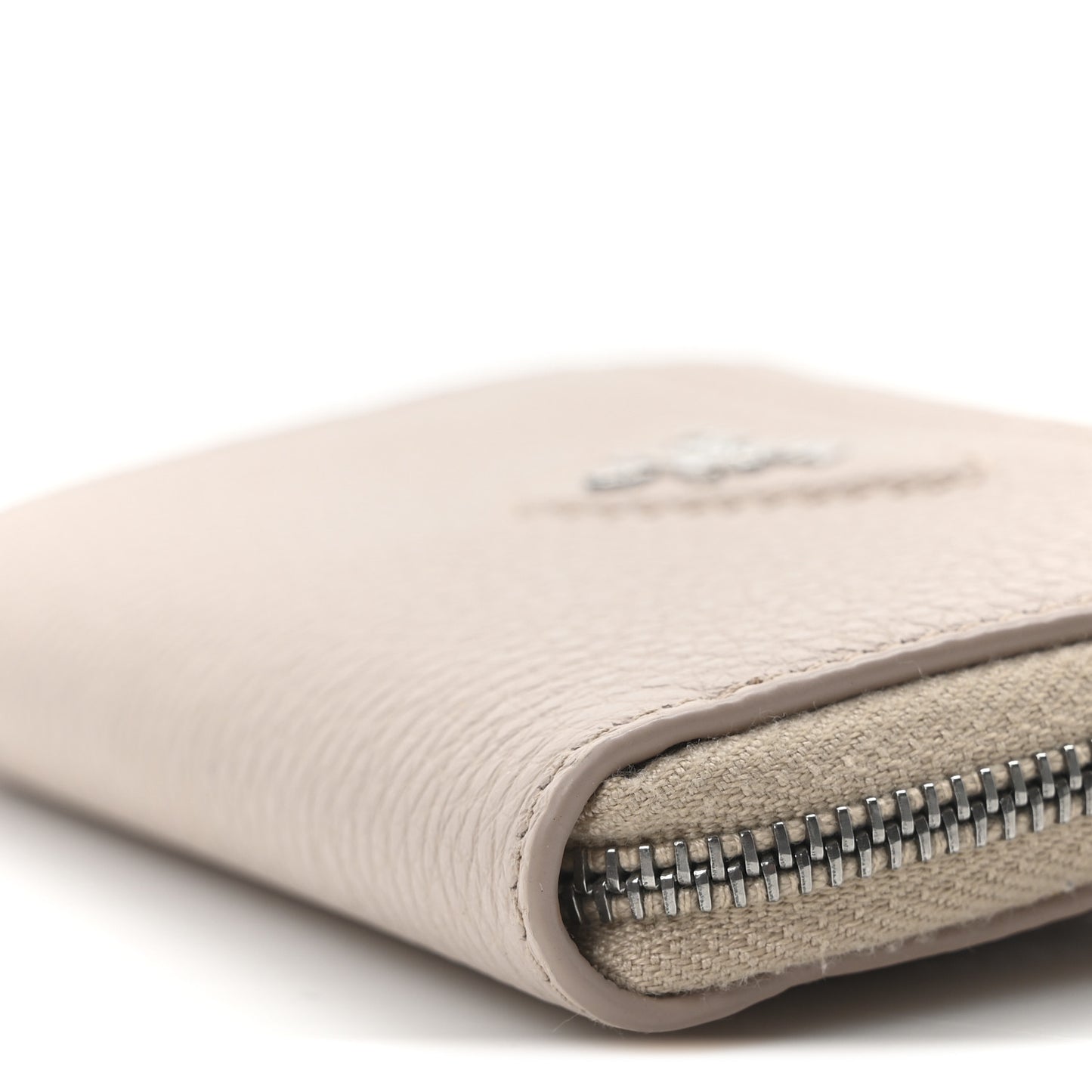 Saffiano Metal Zip Around Keychain Cipria