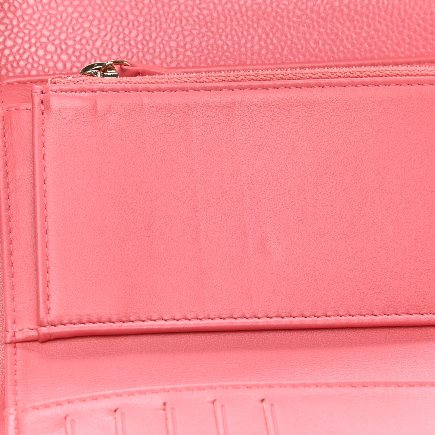 Caviar Quilted Medium Flap Wallet Dark Pink