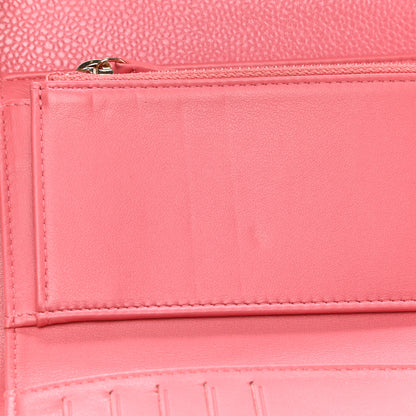 Chanel Caviar Quilted Medium Flap Wallet Dark Pink 9 of 10