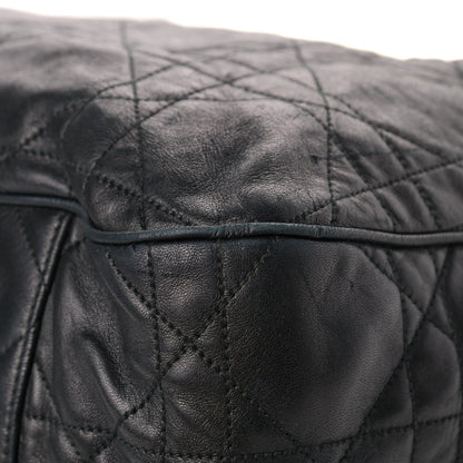 Christian Dior Lambskin Cannage Drawstring Bag Black 9 of 11