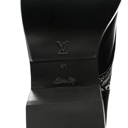 Louis Vuitton Jacquard Calfskin Since 1854 Metropolis Flat Ranger Boot 41 Gray 6 of 10