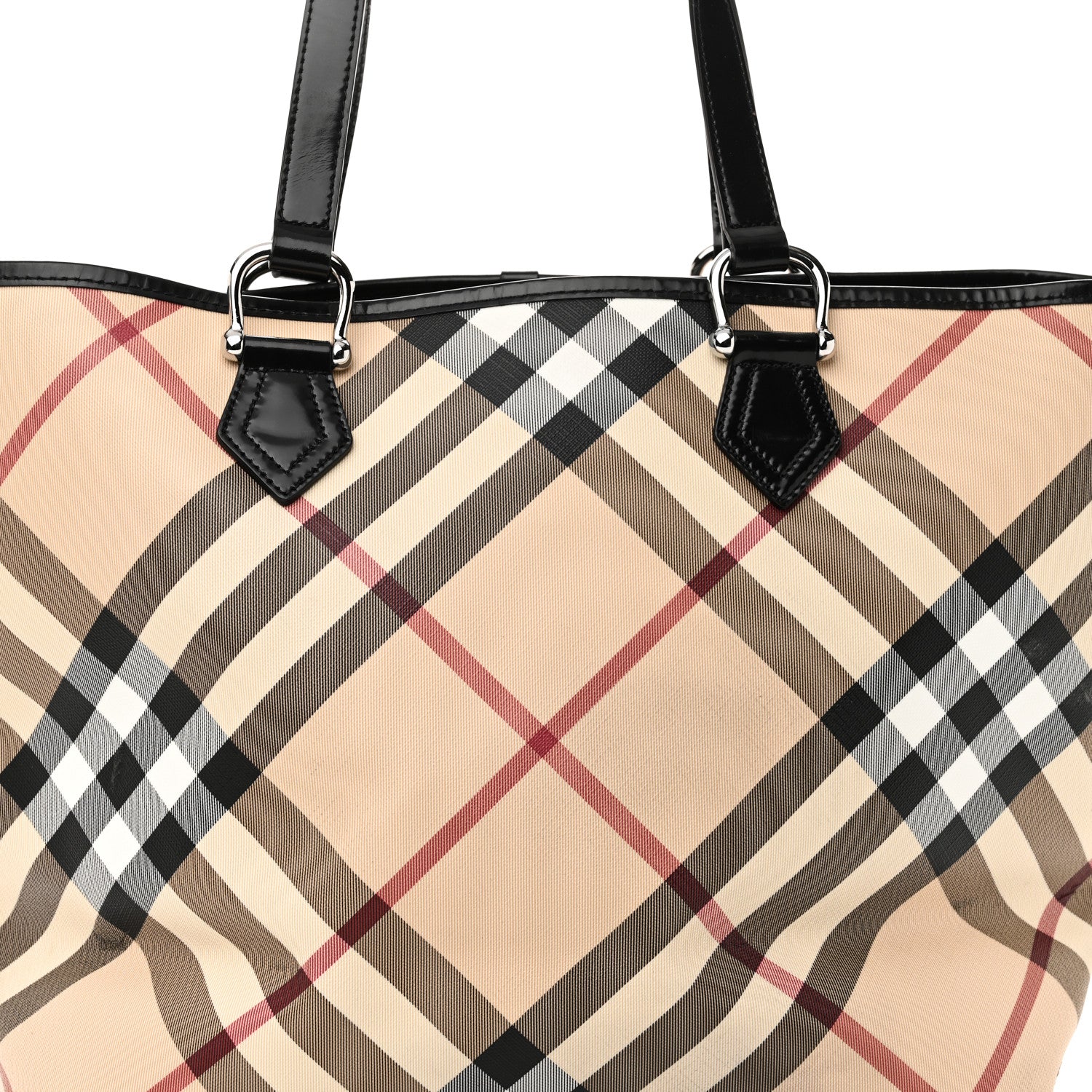 Burberry Nova Check Large Nickie Tote Black 7 of 11