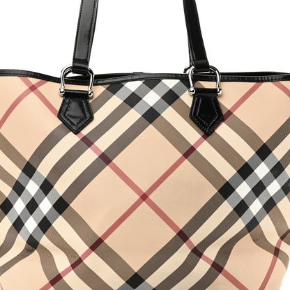 Burberry Nova Check Large Nickie Tote Black 7 of 11