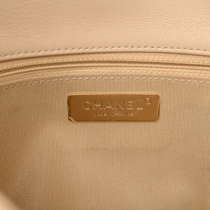 Chanel Lambskin Quilted Large Chanel 19 Flap Light Beige 6 of 11