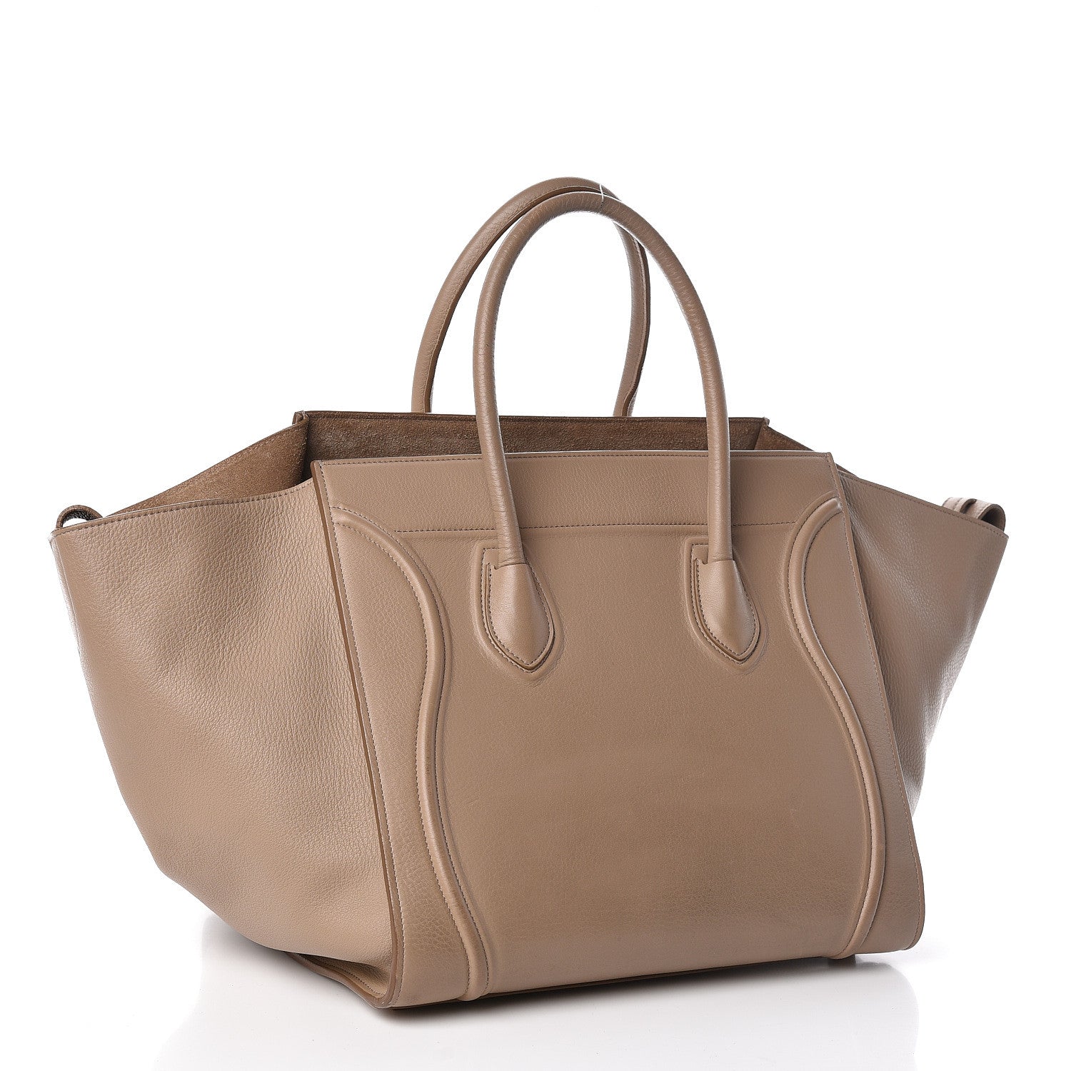 Celine Supple Calfskin Medium Phantom Luggage Beige 3 of 13