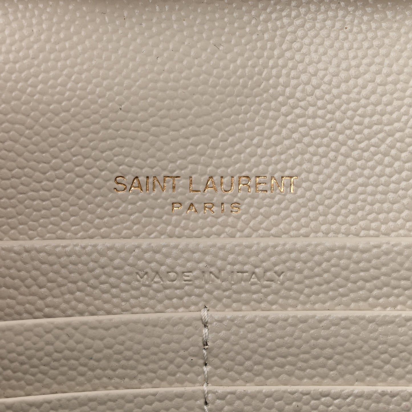 Grain De Poudre Matelasse Chevron Monogram Chain Wallet Crema Soft