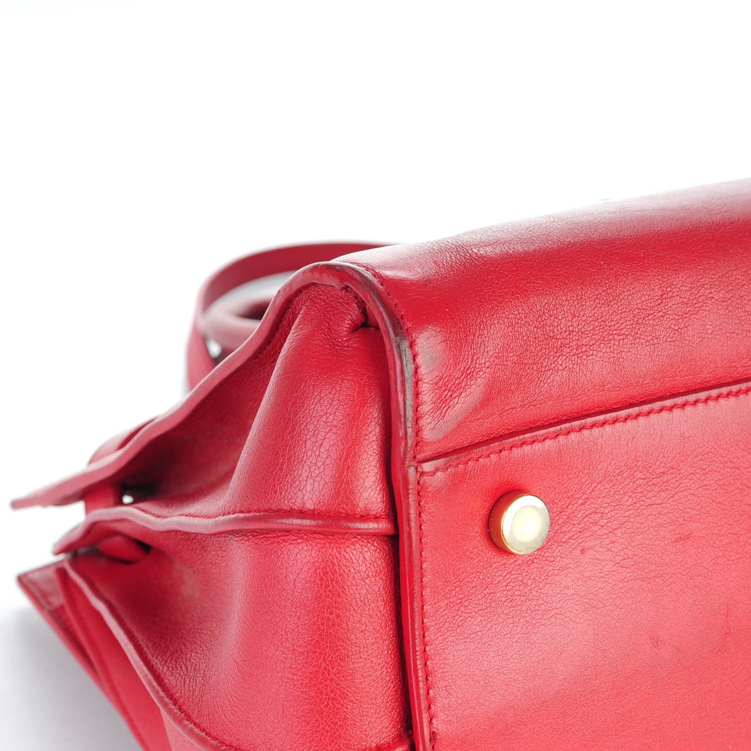 Saint Laurent Calfskin Small Sac De Jour Lipstick Red 11 of 20