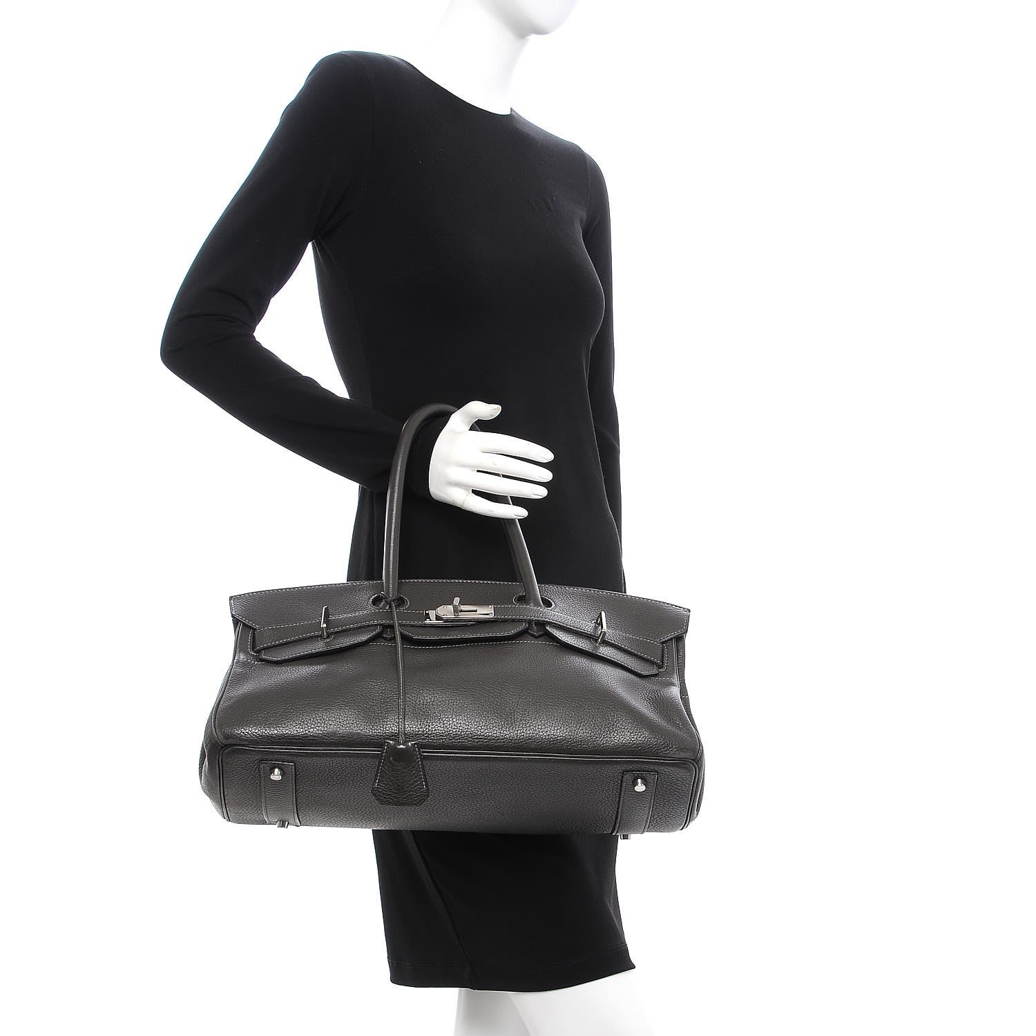 Hermes Taurillon Clemence JPG Birkin 42 Graphite 2 of 30