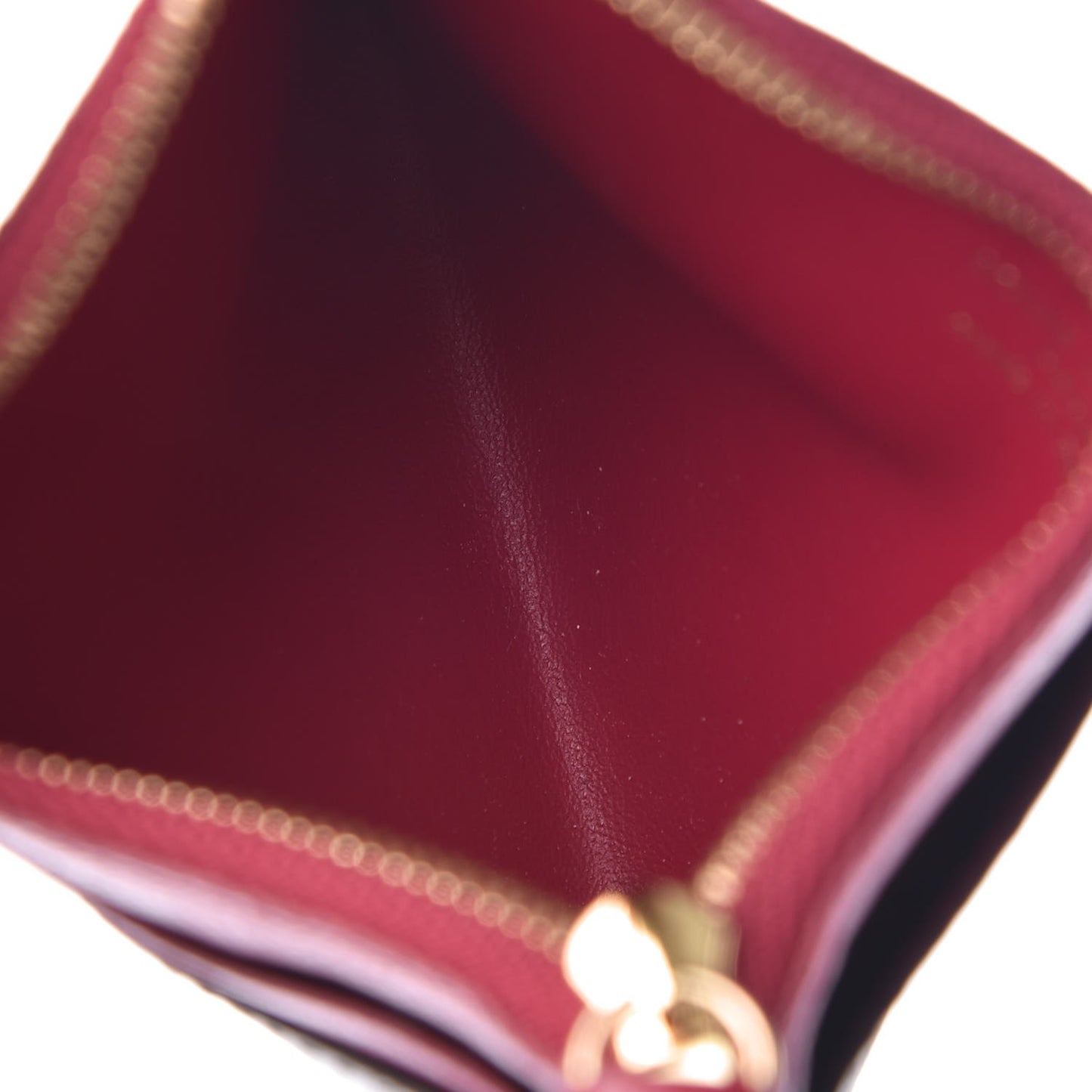 Monogram Zipped Card Holder Fuchsia