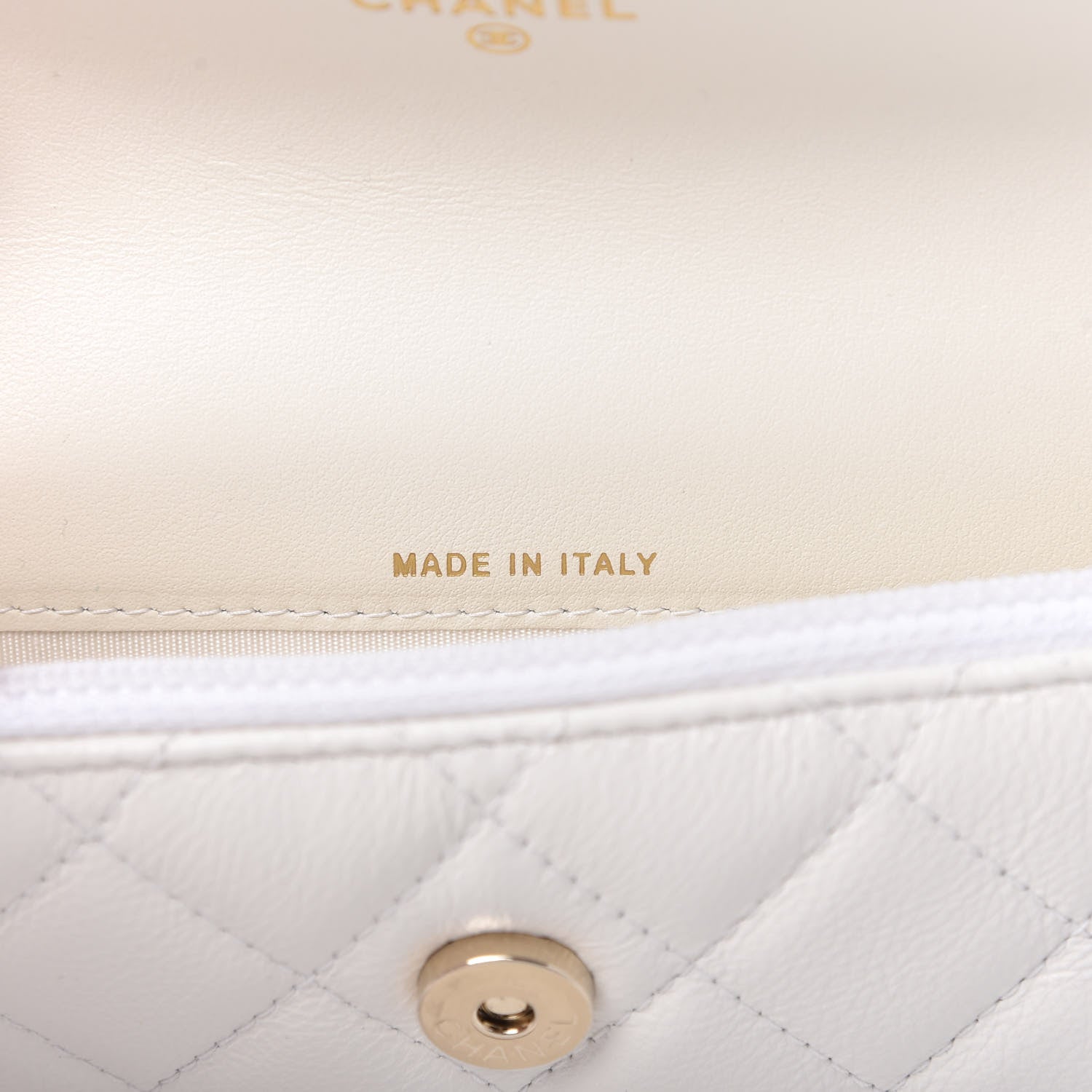Chanel Calfskin Quilted Maxi Pearls Clutch With Chain White 9 of 10