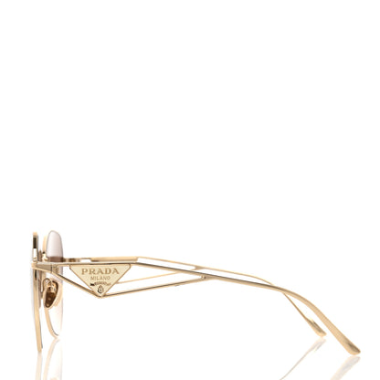 Prada Metal Symbole Triangle Logo Sunglasses SPR57Y Anthracite Gray Cammeo Beige 3 of 8