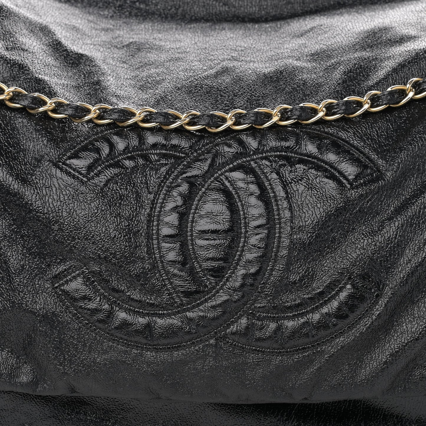 Vinyl XXL Rock and Chain Flap Black