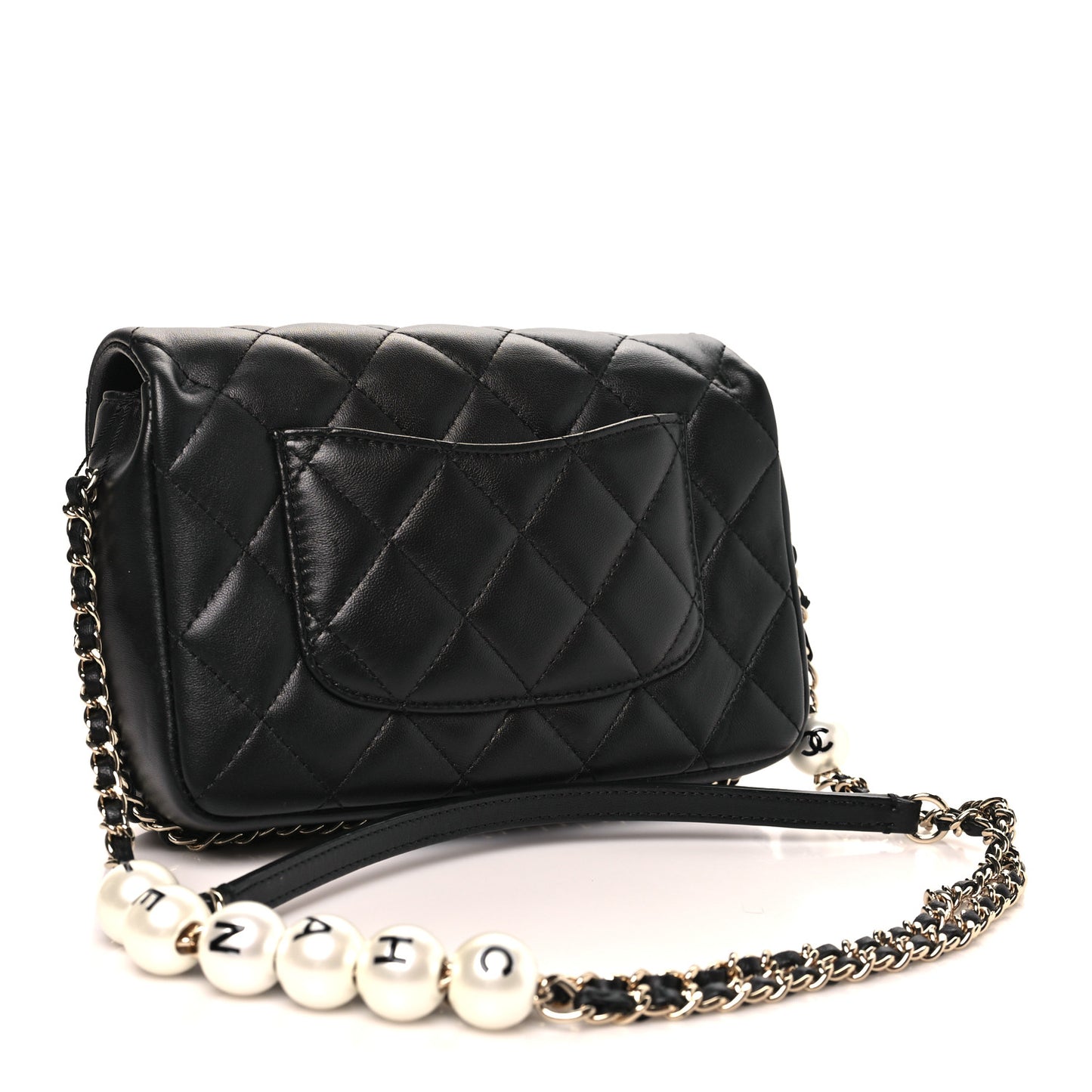 Lambskin Quilted Small My Precious Flap Black