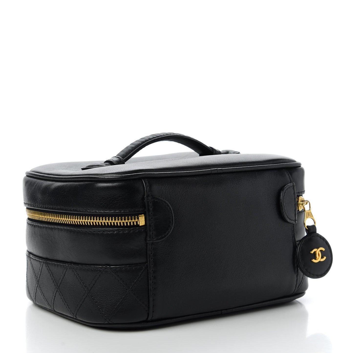 Calfskin Vanity Cosmetic Bag Black