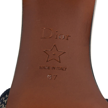 Christian Dior Cotton Embroidered Dway 40mm Slide Sandals 36.5 Deep Blue 35.5 Deep Blue 7 of 8