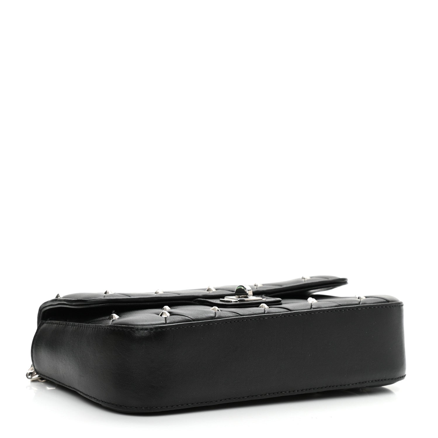 Miu Miu Pattina Nappa Crystal Studded Flap Bag Black 4 of 8