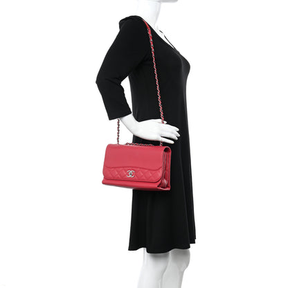 Chanel Calfskin Small Tramezzo Flap Red 2 of 12