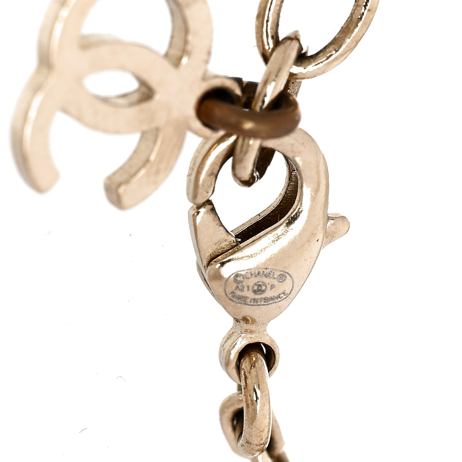 Chanel Pearl CC Chain Anklet Gold 5 of 6