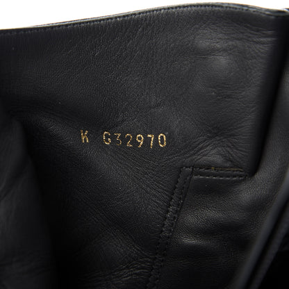 Chanel Lambskin Pearl Short Boots 37.5 Black Gold 8 of 8