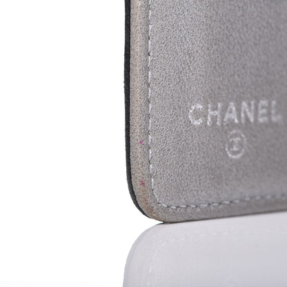 Chanel Lambskin Camellia Embossed Yen Wallet Black 8 of 14